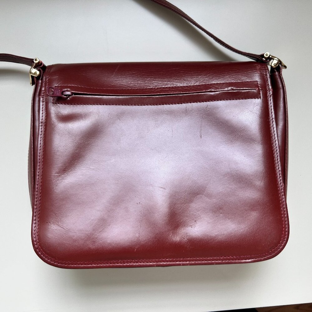 Vintage Cartier Must de Cartier Burgundy Leather Crossbody - Picture 5 of 7